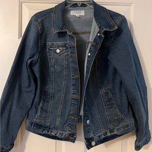 Denim Jacket with Button Closure